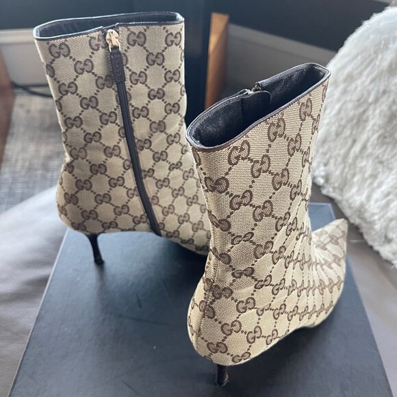 Gucci GG Monogram Canvas Half Boots - Picture 2 of 4